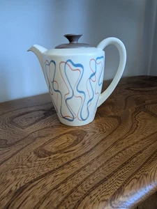 Vintage Poole Pottery Tea/Coffee Pot. Freeform hand painted 'Ariadne' design - Picture 1 of 9