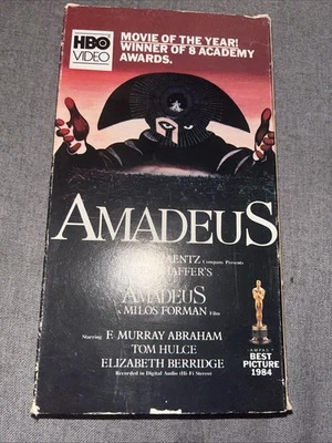 AMADEUS VHS 1984 First Release HBO Home Video Miloš Forman Mozart Salieri Drama - Image 1 of 2