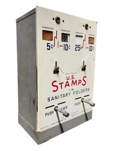Vintage U.S. Post Office USPS Postage Stamp Vending Machine 5¢ 10¢ 25¢ Cent - Picture 1 of 4