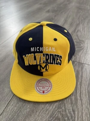Michigan Wolverines Mitchell & Ness SnapBack Adjustable Hat - Image 1 of 4