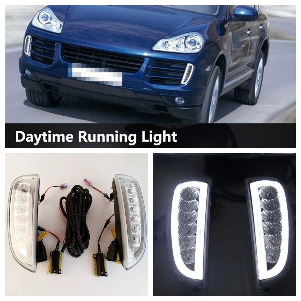 PAR LED luz de circulação diurna DRL lâmpada de sinalização de neblina para Porsche Cayenne 2006-2010 - Imagem 1 de 4