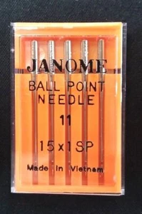 Genuine Janome Needle "Ball Point" Size: #11/75 5/Pack - Picture 1 of 1