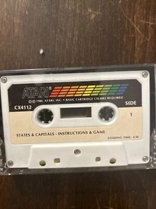 Estados y capitales Atari 400/800 CX4112 1980 en casete en caja original - Imagen 1 de 2