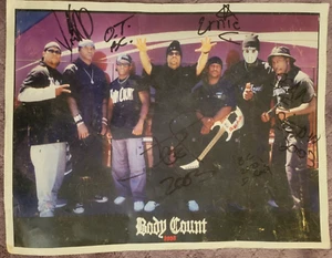 BodyCount Ice T Full Band Autograph Photo Reprint 2003 Metal Fest Wisconson - Picture 1 of 2