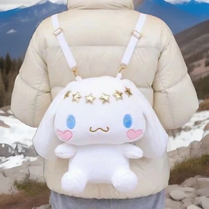 New Sanrio Cinnamoroll Bag Plush Stuff Animal With Big Ears Plush Backpack - Picture 1 of 7