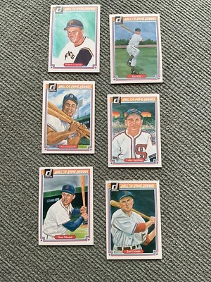 Lote de 6 cartas de héroes del Salón de la Fama de Donruss 1983 - Ott/Clemente/Musial casi nuevo Foto 1 de 4