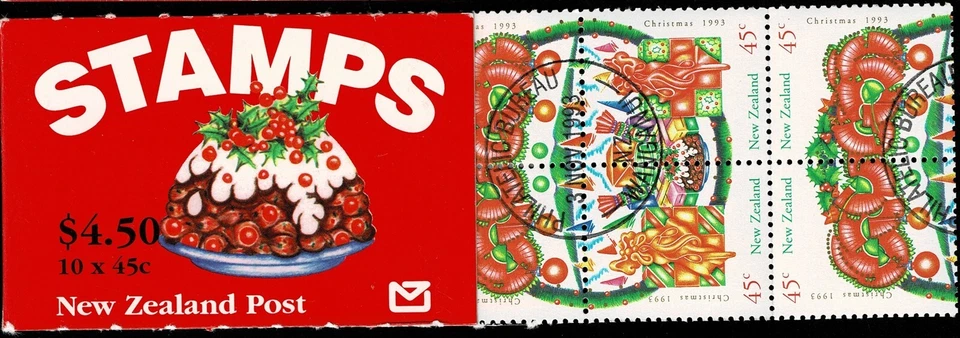 NEW ZEALAND - 1993 CHRISTMAS BOOKLET - Sc#SB 67 - CTO - NZ 70 - Image 1 of 1