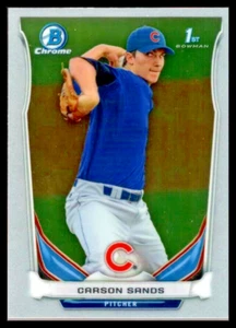 2014 BOWMAN CHROME MINI #61 CARSON SANDS CHICAGO CUBS - Picture 1 of 2