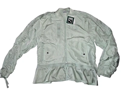 CHAQUETA BOMBER PUMA Extreme Volantes Spray Verde Menta Forrada Mujer Talla MEDIANA NUEVA  Foto 1 de 4
