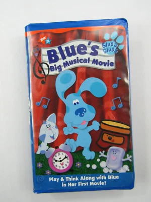 VTG Blues Clues Blues Big Musical Movie VHS Nick Jr Animated Clamshell 2000 Kids - Image 1 of 4