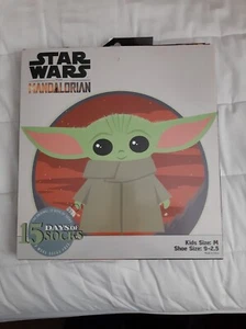15 Pairs Star Wars Mandlorian Grogu Kids Socks Advent Medium Shoe Size 9-2.5 NWT - Picture 1 of 8