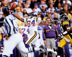 NFL Minnesota Vikings Randy Moss 1 Handed Grab Color Game Action 8 X 10 Photo