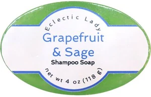Grapefruit und Salbei Shampoo Seife Bar von Eclectic Lady, 4 oz Bar - Bild 1 von 5