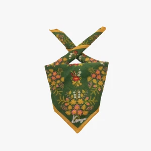 Vintage 90s Kenzo Handkerchief Neckerchief Flowers Square Bandana Scarf 17x17 - Picture 1 of 4