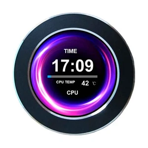 2.1in 480x480 PC Case Monitor USB Port Built Picture Theme CPU GPU White Black - Picture 1 of 22