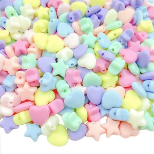 300 Pcs Candy Color Acrylic Star and Heart Beads Colorful Assorted Mix Plastic P - Picture 1 of 7