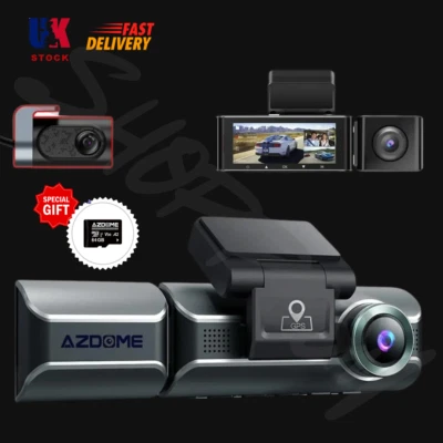 AZDOME M550 Pro 3 Channel Dash Cam/4K WiFi/ Front/Cabin/Rear/GPS/Night Vision