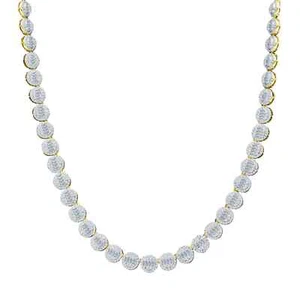 CLAIR 3AAA+ CZ Hop Hip Ice Out Chain Necklace 20Inch 8MM 925 Sterling Silver - Picture 1 of 4