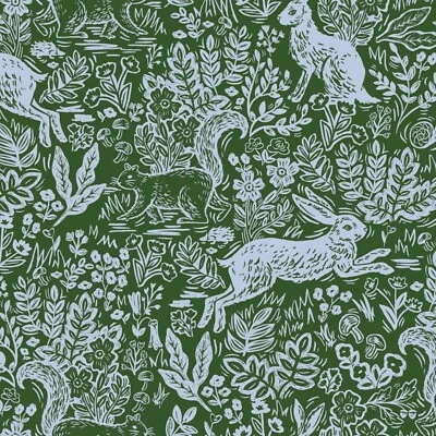 LIMITED QUANTITY Rifle Paper GREEN FABLE Rifle Paper Co Fabric, Rifle Paper Co - Image 1 of 4