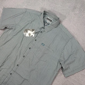 Dixxon Shirt Mens 4XL Green Striped Button Up The Benny Party Triple NEW - Picture 1 of 11