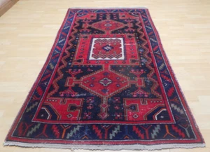 Persain Oriental Hall Runner Carpet Rug Hand Made Wool Vintage 7ft 11" x 4ft 1" - Picture 1 of 16