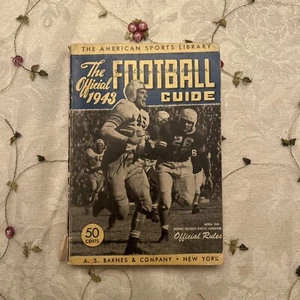 OFFICIAL FOOTBALL GUIDE 1943 RARE VINTAGE AMERICAN SPORTS LIBRARY NCAA G/VG - Picture 1 of 6