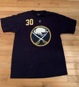 Buffalo Sabres Reebok Ryan Miller #30 Jersey Shirt Men's Medium Navy Blue - Picture 1 of 6