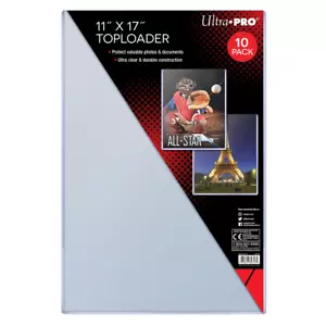 Ultra PRO 10CT 11"x17" Toploaders Collectible Photos Clear Organizer Storage - Picture 1 of 1