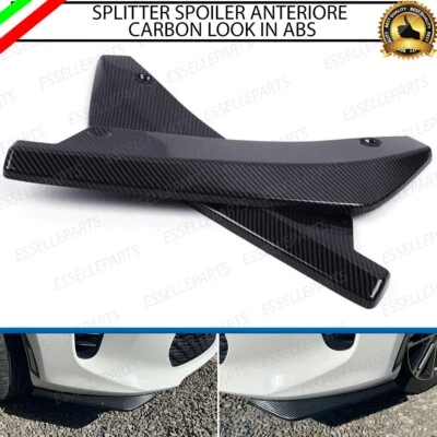 LAMA SPOILER SOTTO PARAURTI SPLITTER PER RENAULT RAFALE ANTERIORE CARBON LOOK - Immagine 1 di 4