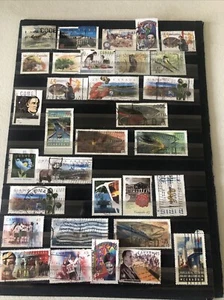 Collection Of Foreign On Cards All Canada 100 Stamps Better Recent Used - Picture 1 of 3