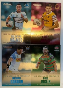 2019 NRL TRADERS CARDS: 4x MIXED TEAMS SEASON TO REMEMBER CARDS - Picture 1 of 2