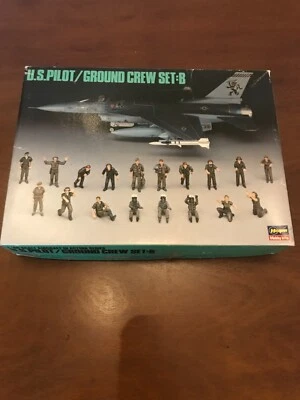 Vintage 1990 Hasegawa Scale Model - US PILOT / GROUND CREW SET B  No 36005 - Image 1 of 4