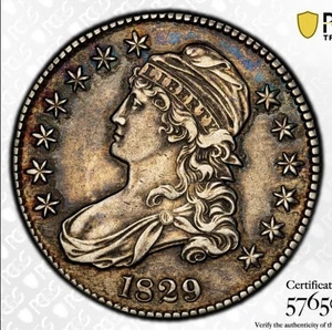 1829 Capped Bust Half Dollar PCGS XF Detail STUNNING PATINA!!! - Picture 1 of 3