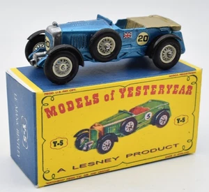 Matchbox Models of Yesteryear Y5 - 1 Le Mans Bentley blue. Custom Code 3, MoY - Picture 1 of 3