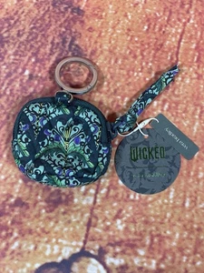 Vera Bradley Malvadamente Hermoso Grern Air Pods Estuche Bolso Dije Elphaba Nuevo - Imagen 1 de 5