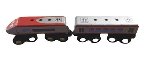 INTERCITY EXPRESS Grey & Red Wooden Railway Train Brio Compatible - Picture 1 of 8