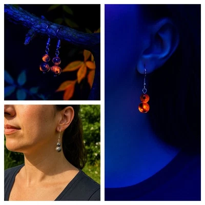 Pendientes Yooperlite Calabaza Llama Piedra Boho Cuelga Halloween Fiesta Pendiente Regalo Foto 1 de 4