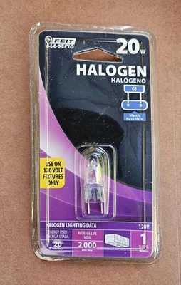 Feit Electric BPQ20/G8 Clear 20W 120V Bi-Pin G8 Base. Free Shipping to USA. - Image 1 of 2