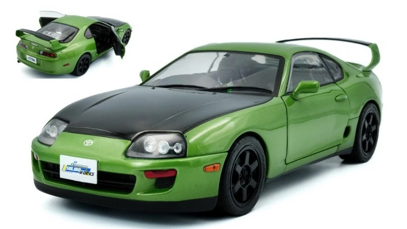 Toyota Supra MkIV A80 Coupe 1993 Green/Black 1:18 SOLIDO 1807608 - Immagine 1 di 1