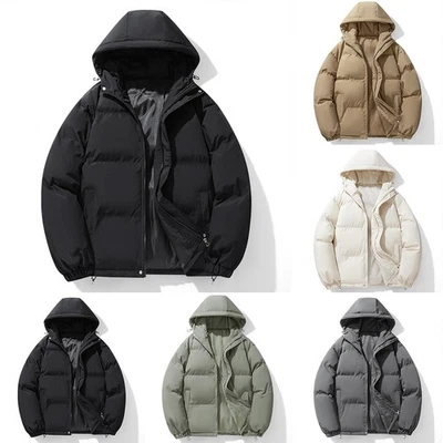 Men's Winter Hooded Parkas for Outdoor Activities Warm Casual Padded Coat - Image 1 of 4