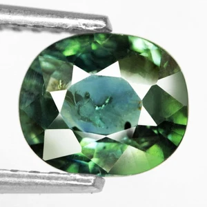 1,20 quilates Piedra preciosa natural zafiro verde azulado antiguo normal térmico Australia - Imagen 1 de 7