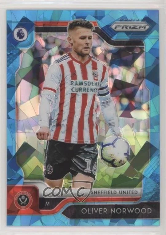 2019-20 Panini Prizm Premier League Blue Ice Prizm /75 Oliver Norwood #294 - Image 1 of 2