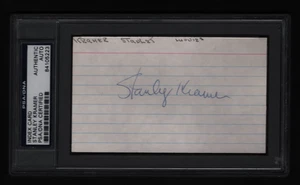Tarjeta índice autógrafa firmada por Stanley Kramer d.2001 PSA director Caine Mutiny - Imagen 1 de 2
