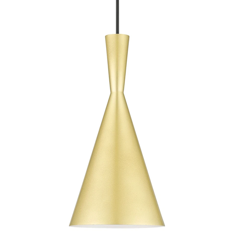 Livex Lighting 41185 华尔道夫 7 英寸宽迷你吊坠 - 软金/抛光黄铜 — 第 1/4 张图片