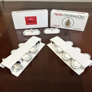 2 Sets Of Spode Christmas Tree Place Card Holder Set (8 Holders Total) 5541965 - Picture 1 of 12