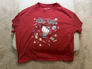 Uniqlo Hello Kitty Kids Pink Red Graphic T-Shirt Size 11-12 UT Sanrio - Picture 1 of 2