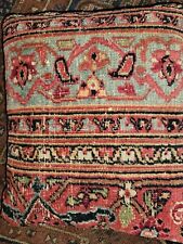 Old Antique Oriental Rug Pillow Fragment Vintage Perssian 