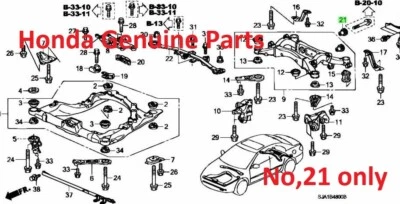 Honda Genuine OEM Differential Mount Rubber C 50731-SJA-A00 Rear Subframe Bush - Image 1 of 4