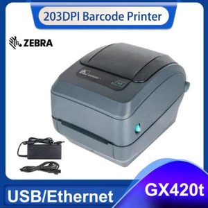 Imprimante d'étiquettes code-barres transfert thermique Zebra GX420t port USB/Ethernet 203 dpi - Photo 1/9