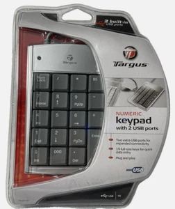 Targus Numeric Keypad w/2 USB ports - 19 Full Size Keys/Windows PC/New Sealed - Picture 1 of 2